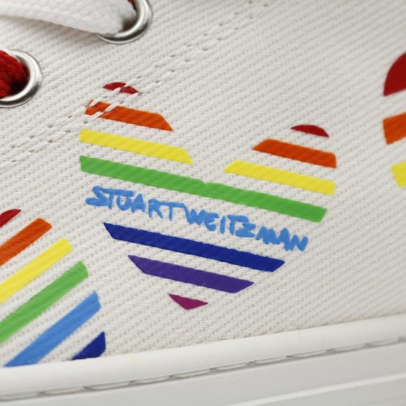 Stuart Weitzman White and Red Sneakers - Picture 10 of 16